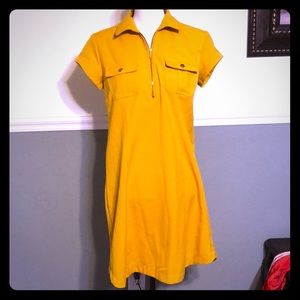 Yellow shirt dress